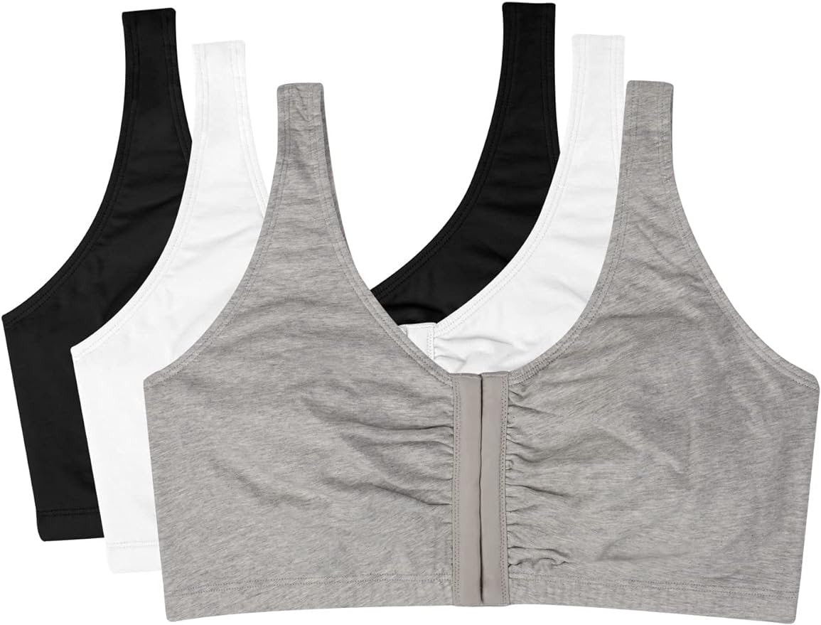 Fruit Of The Loom Front Close Sports Bra (3-Pack)