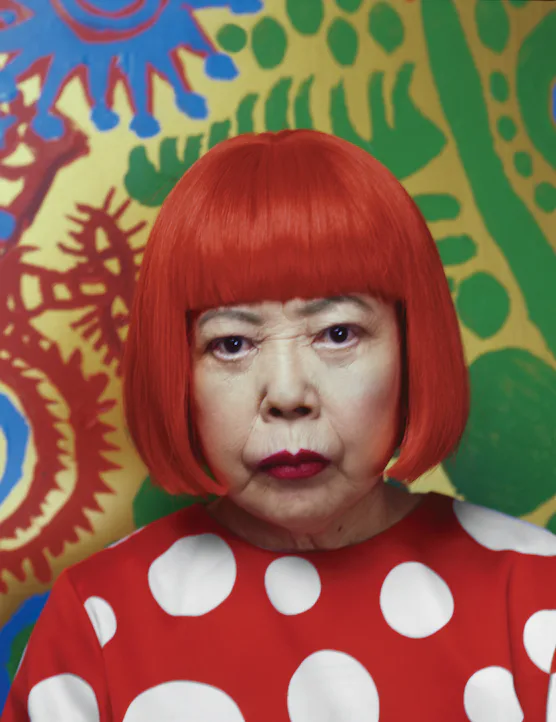 Yayoi Kusama photographed by Nobuyoshi Araki for W Magazine in 2012