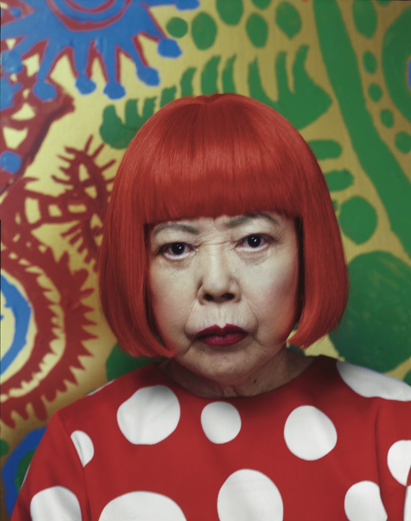 Yayoi Kusama photographed by Nobuyoshi Araki for W Magazine in 2012