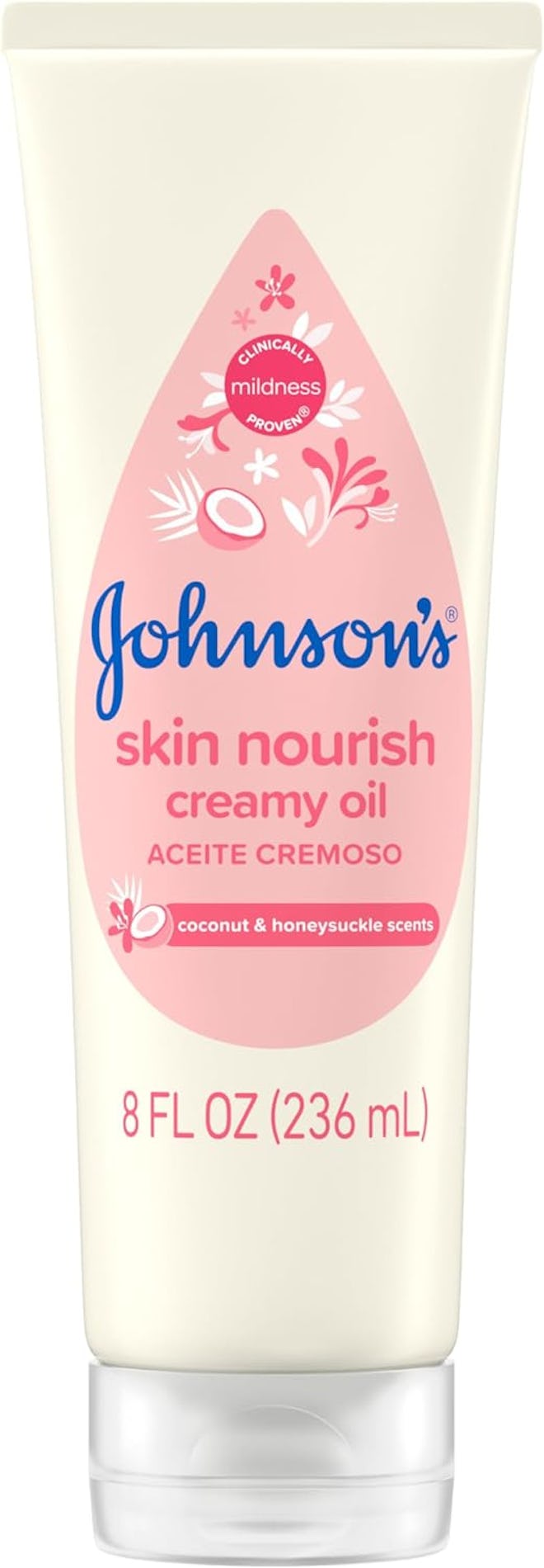 Johnson's Skin Nourish Creamy Baby Oil, 8 fl. oz. 