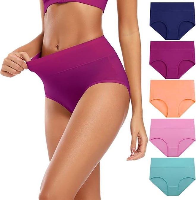 Molasus High Waisted Cotton Underwear (5-Pack)