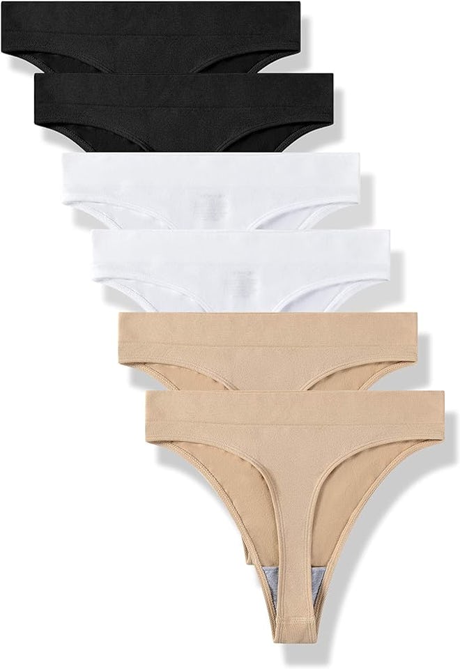GRANKEE Breathable Seamless Thong (6-Pack)