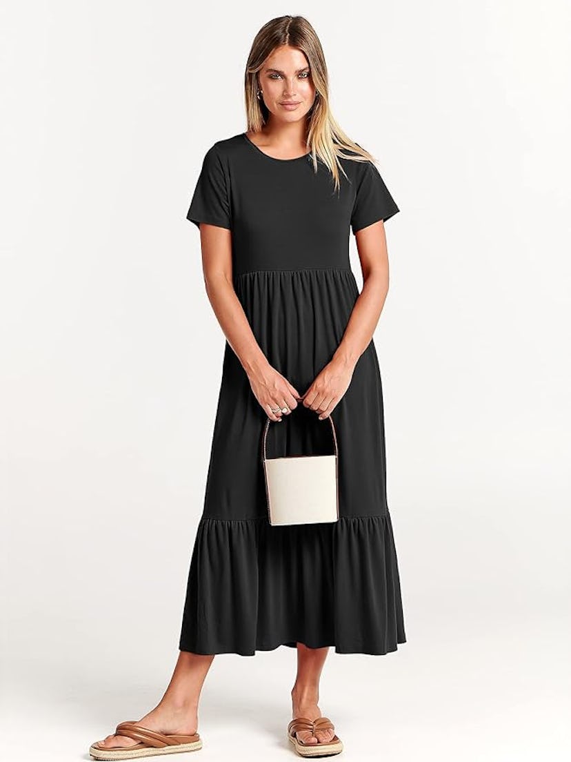 ANRABESS Tiered Maxi Dress