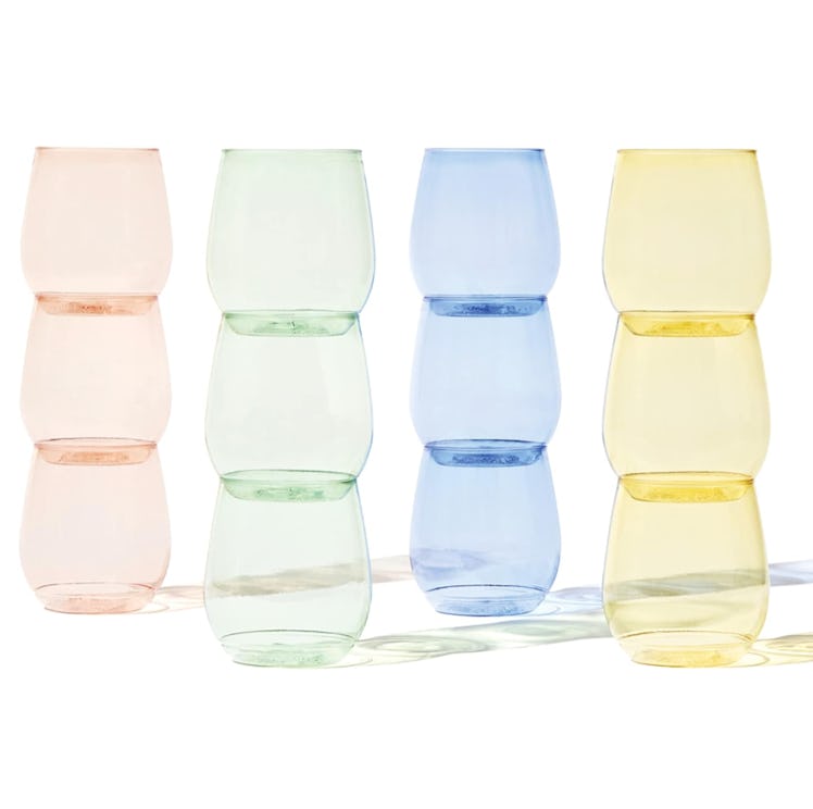 TOSSWARE POP Recyclable, Unbreakable Wine Glasses (12-Pack)