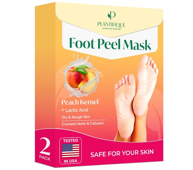 Plantifique Foot Peel Mask with Peach (2-Pack) 