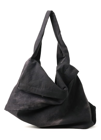 Y's Black Dyed Dungaree Polyhedral Bag