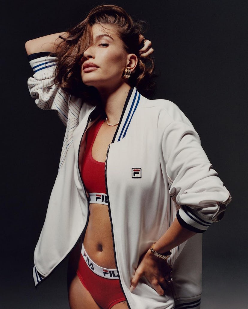 Hailey Bieber stars in FILA’s latest campaign.