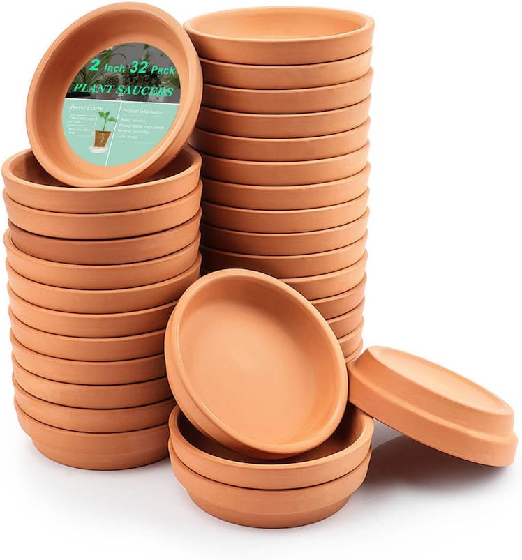 vensovo Terracotta Pot Plant Saucers (32 Pieces)