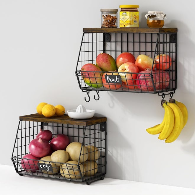  Goozii Hanging Wall Fruit Basket (2-Pack)