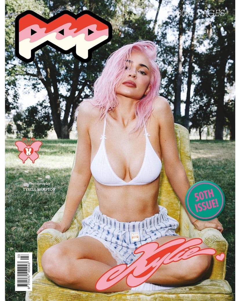 Kylie Jenner fronts the 50th issue of Pop Magazine.