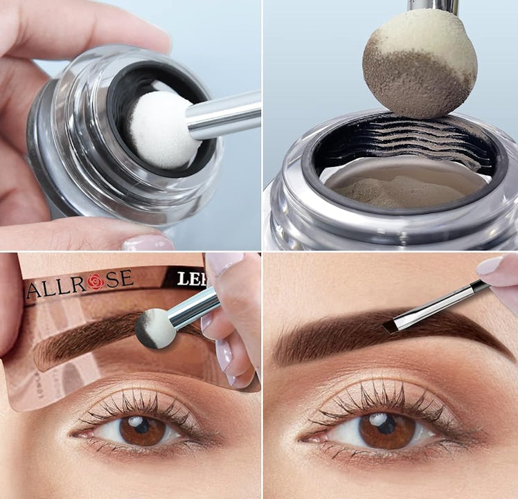 ALLROSE Eyebrow Stamp Stencil Kit