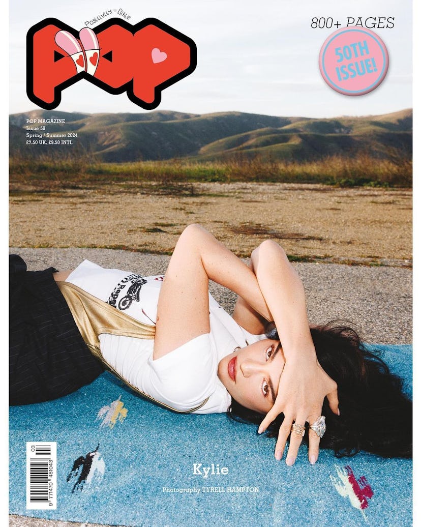Kylie Jenner fronts the 50th issue of Pop Magazine.