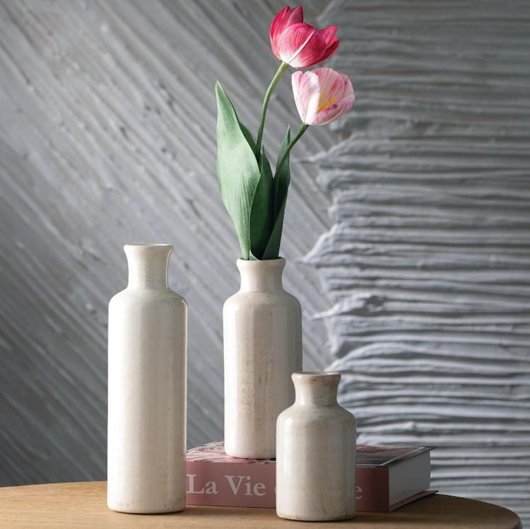Sullivans White Ceramic Vase Set (3-Pack)