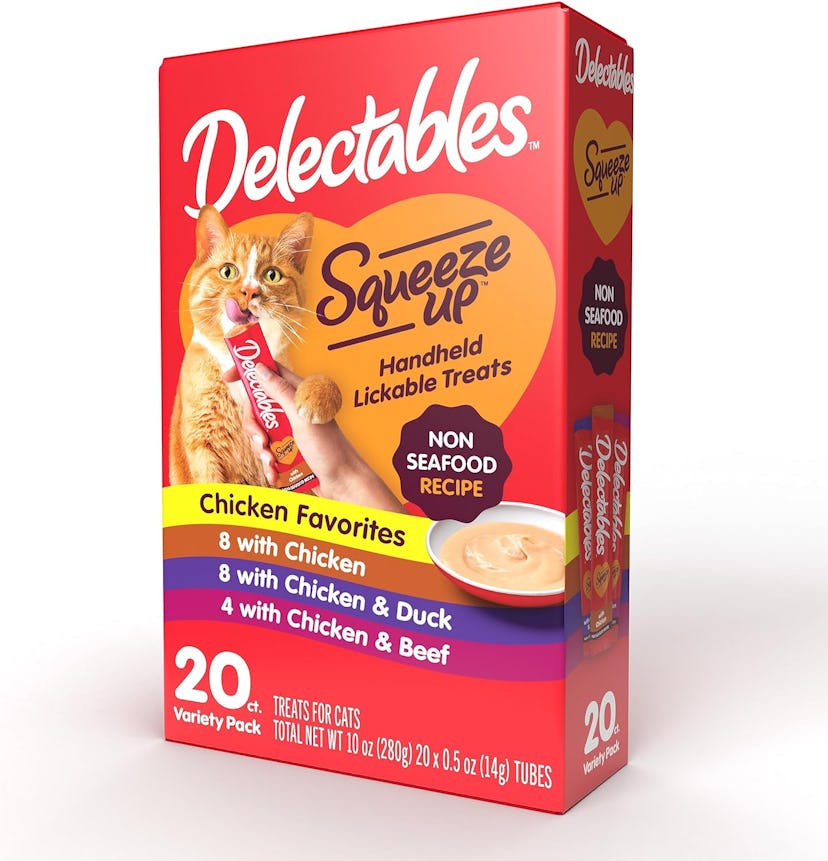 Delectables Squeeze Up Lickable Cat Treats (Variety Pack Of 20)