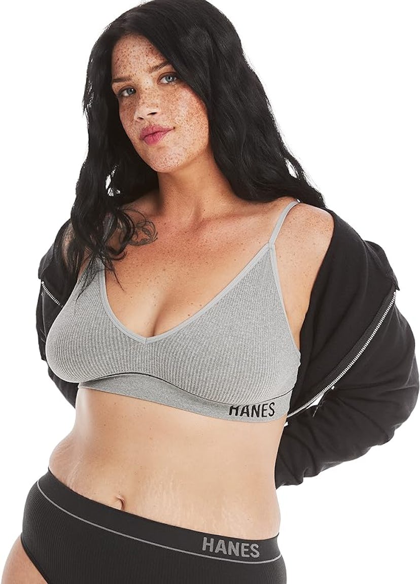 Hanes Originals Seamless Triangle Rib Bralette