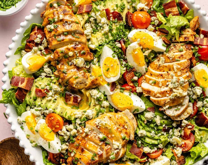 Cobb salad, in a story about boiled egg recipes to use up Easter eggs.