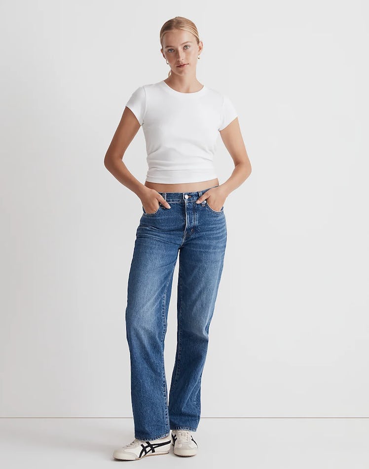 Low-Slung Straight Jeans