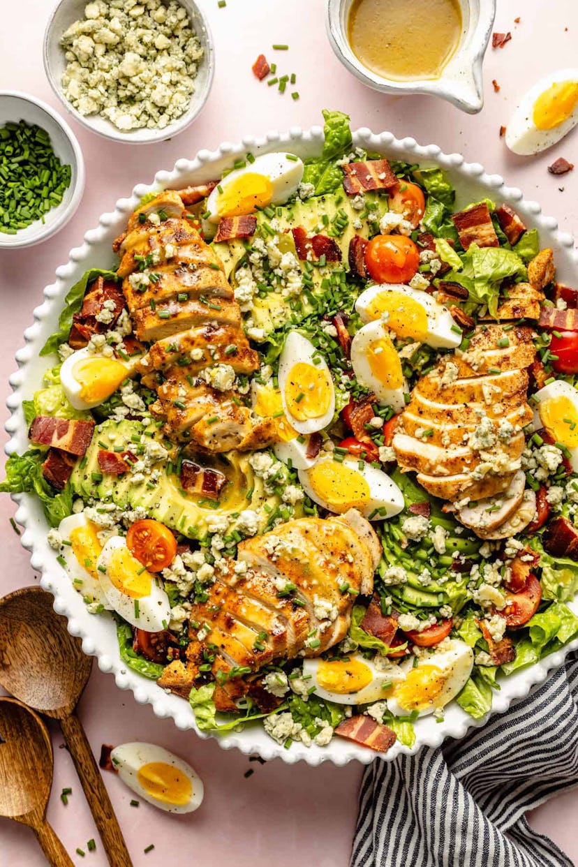 Cobb salad, in a story about boiled egg recipes to use up Easter eggs.