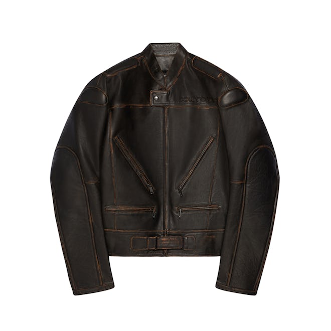 Racer Patinated Leather Jacket