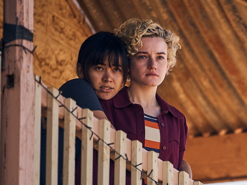 Jessica Henwick and Julia Garner in 'The Royal Hotel'