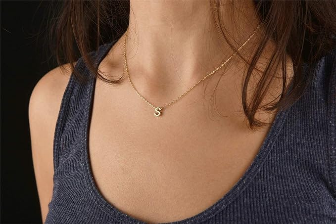 MOMOL Tiny Initial Necklace