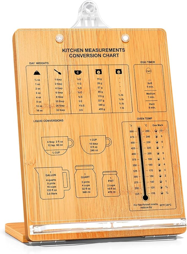 UPERGO Cookbook Stand With Measurement Conversion Chart