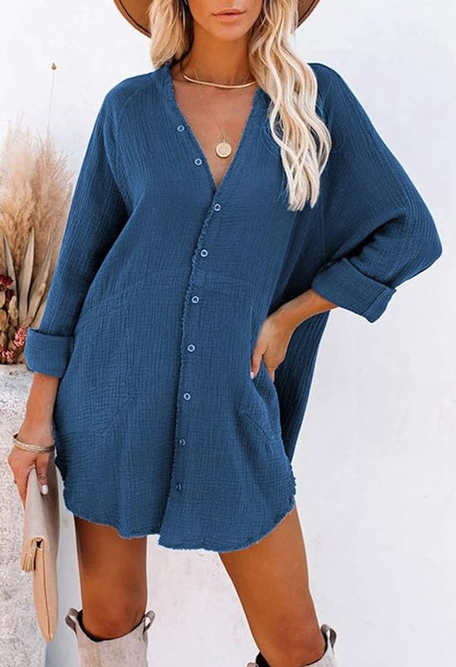 Women's Button-Down Cover Up
