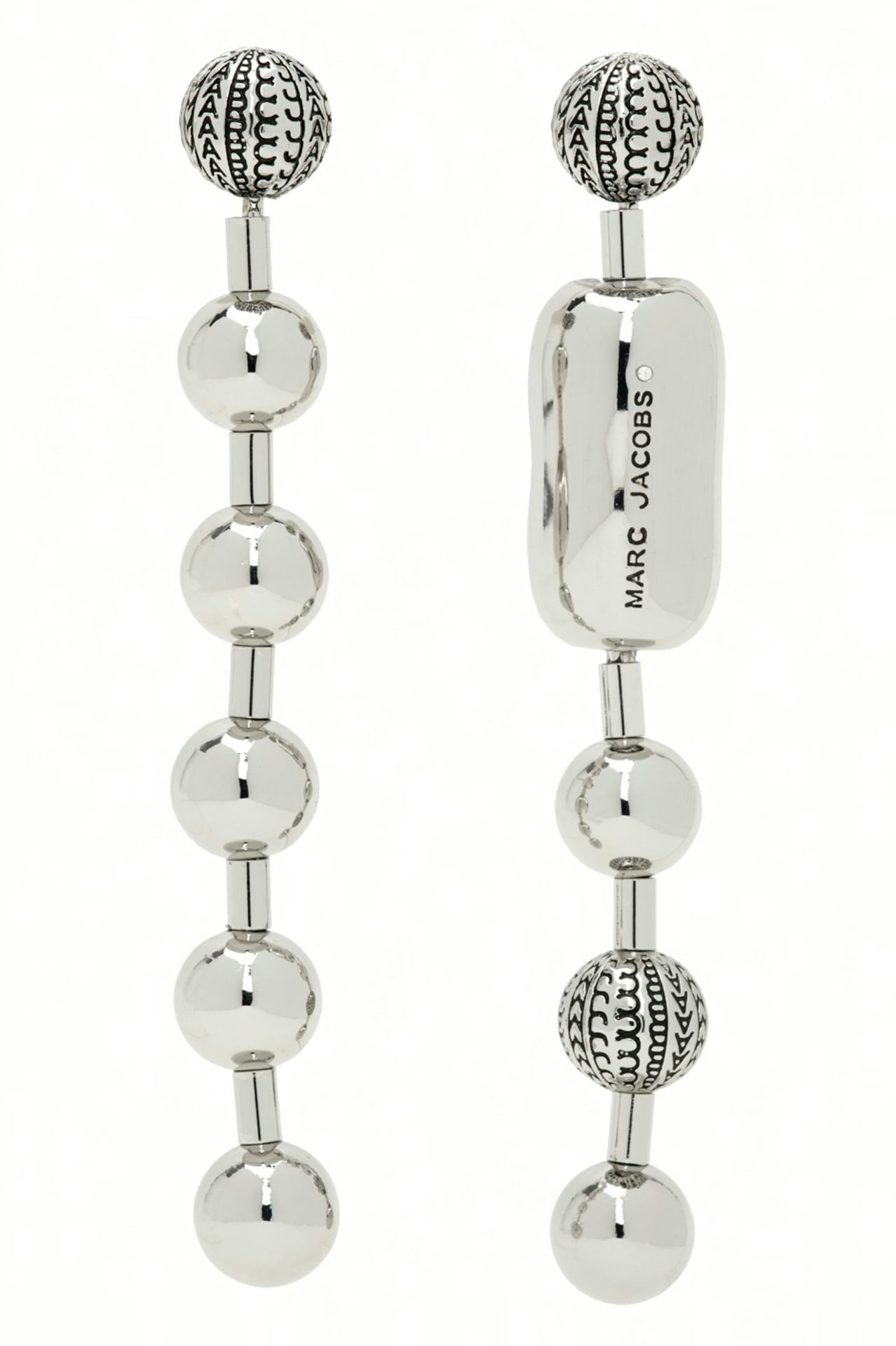 Marc Jacobs Silver &lsquo;The Monogram Ball Chain&rsquo; Earrings