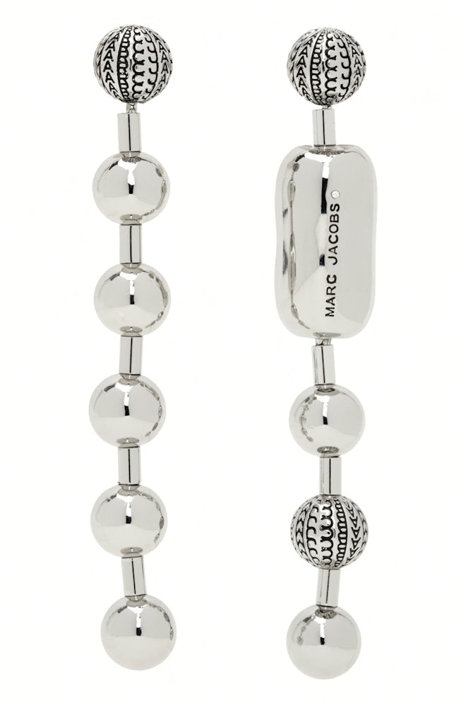 Marc Jacobs Silver ‘The Monogram Ball Chain’ Earrings