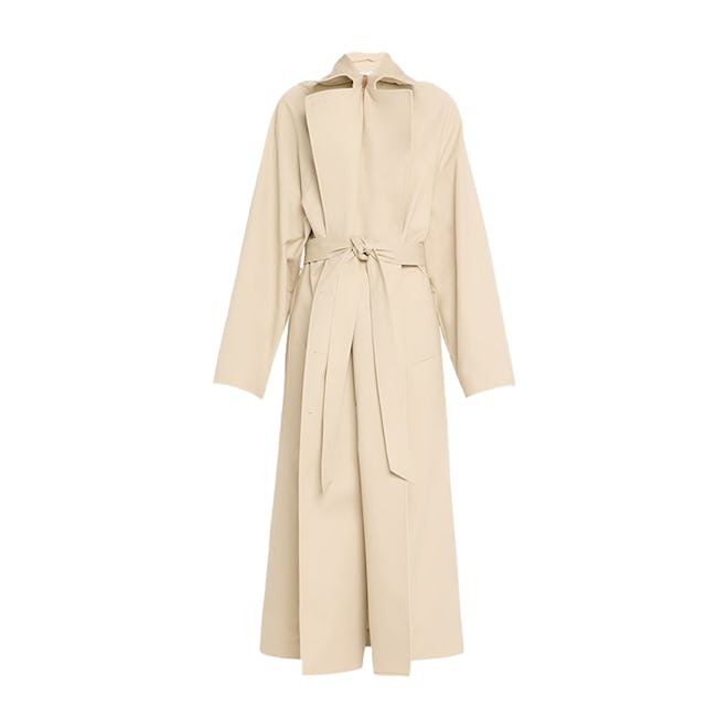 Long Pinched Trench Coat