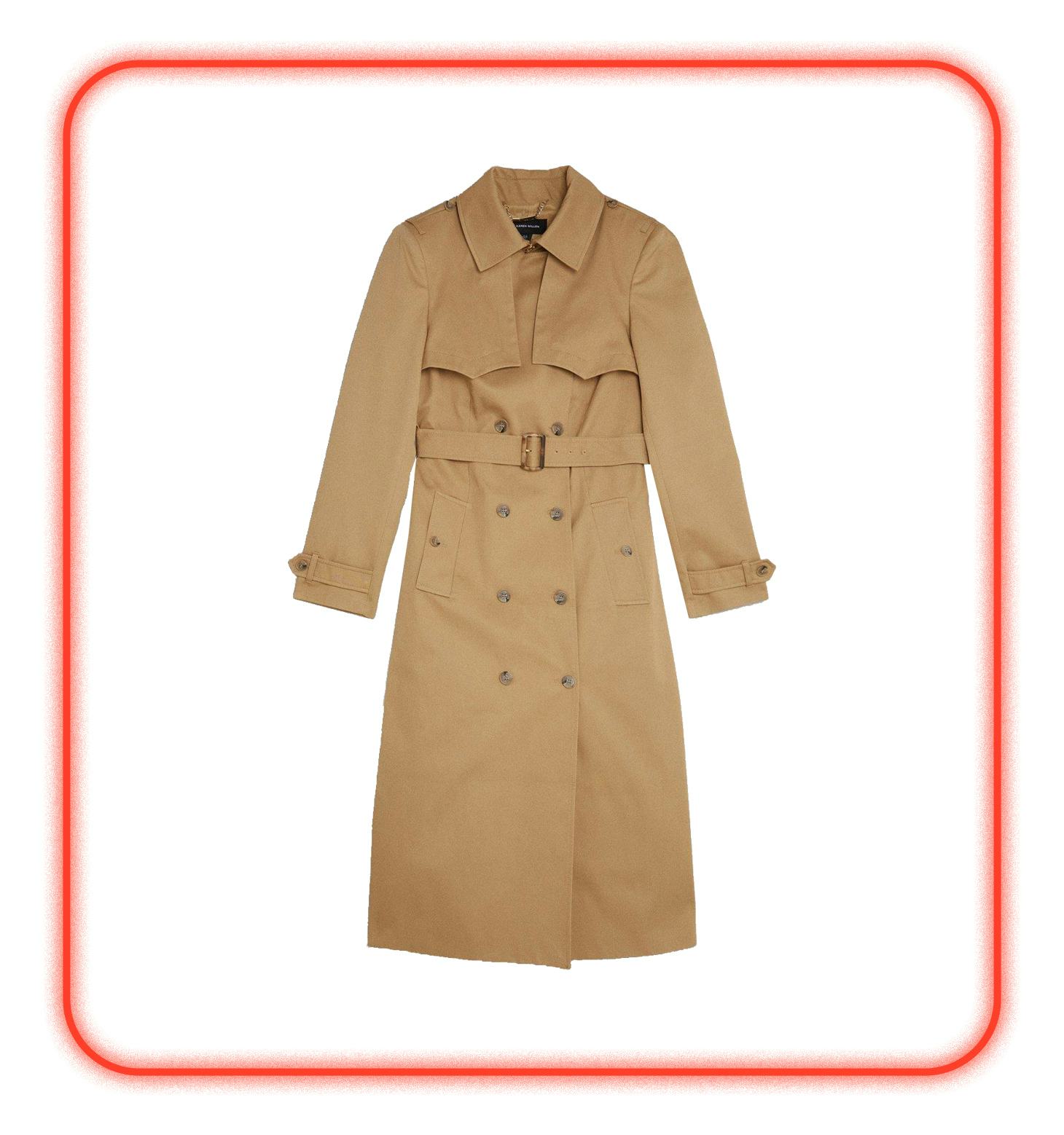 Soft Viscose Linen Tailored Belted Trench Coat