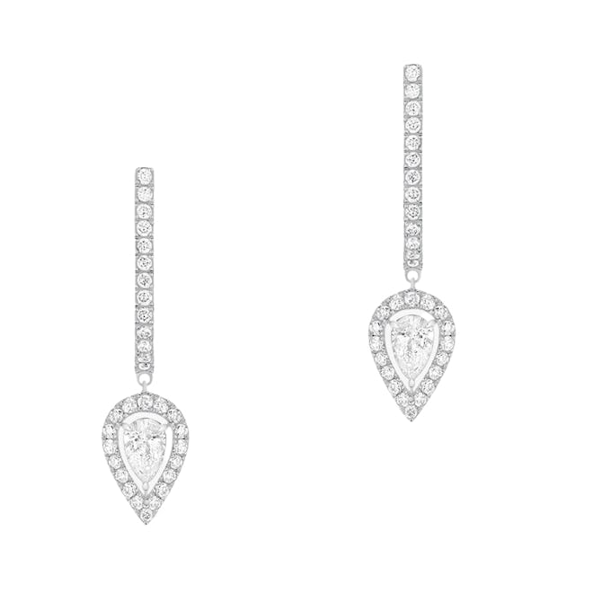 Joy Hoop Earrings Pear Diamond