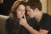 Kristen Stewart and Bella Swan and Robert Pattinson as Edward Cullen in 'Twilight'