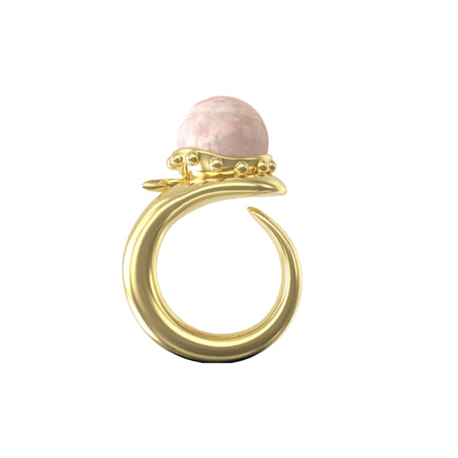  Orb Ring with Rose Quartz 