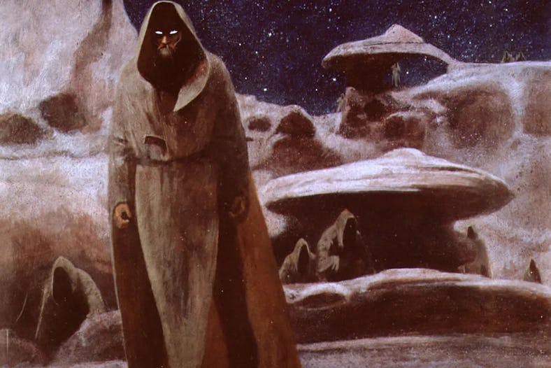 Lost Dune art by John Schoenherr, via Omni Reboot (2013)