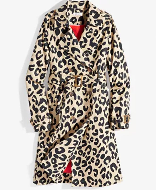 Leopard-Print Classic Trench Coat