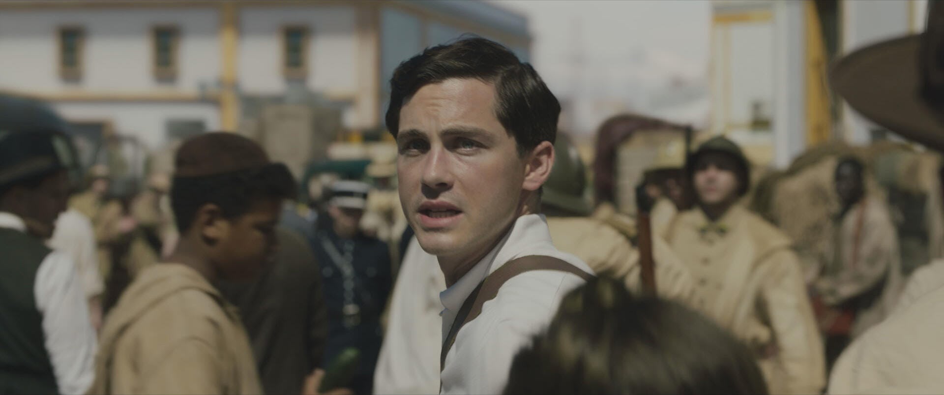 Logan Lerman in &lsquo;We Were the Lucky Ones.&rsquo; Photo via Hulu