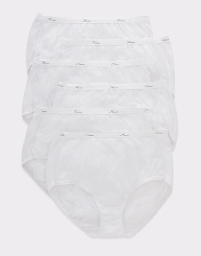Women's Cotton Brief Underwear, Moisture-Wicking, 6-Pack