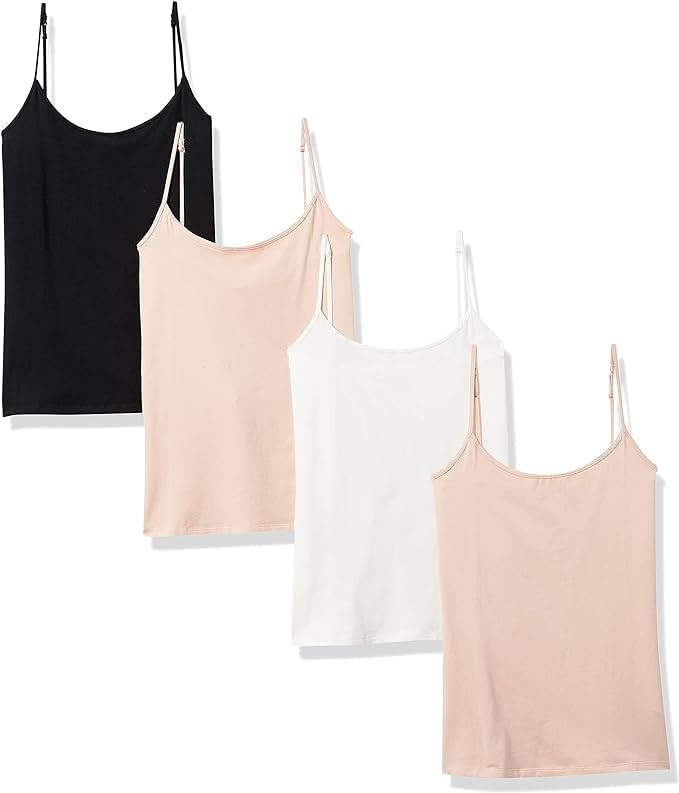 Amazon Essentials Slim-Fit Camisole (4-Pack)