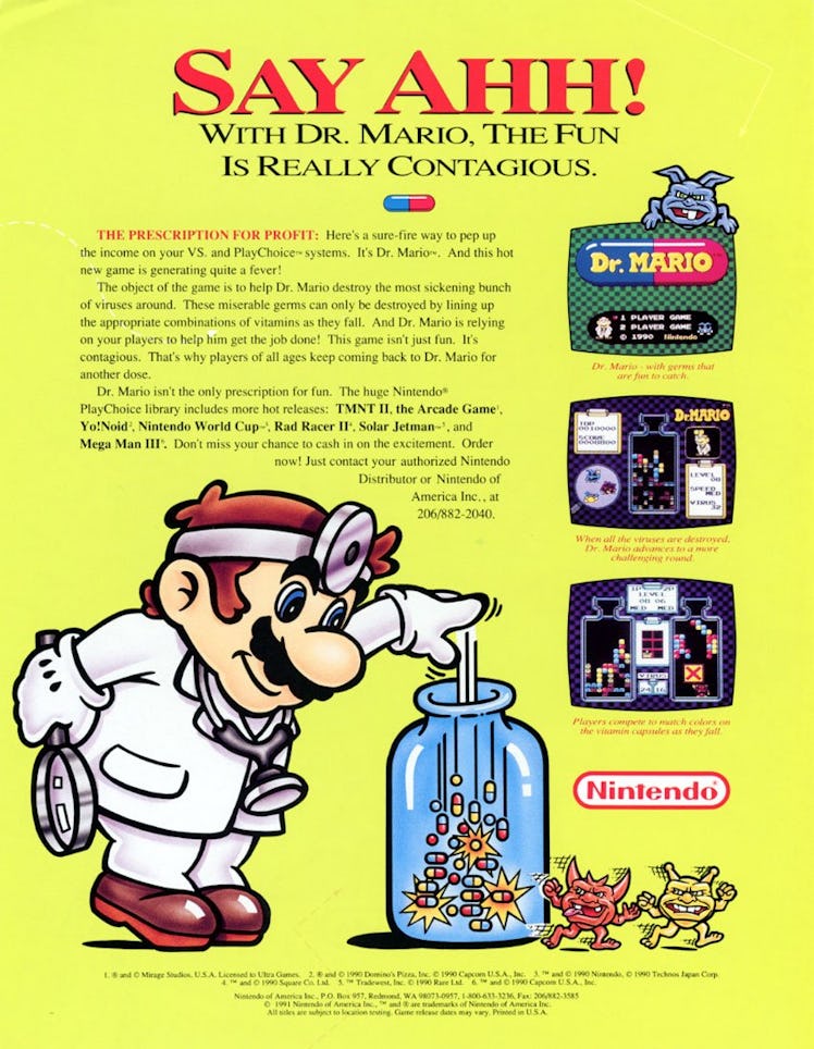 Dr Mario game back cover