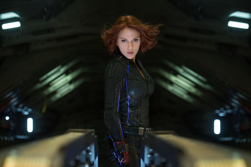 Scarlett Johansson as Natasha Romanoff/Black Widow in The Avengers: Age of Ultron