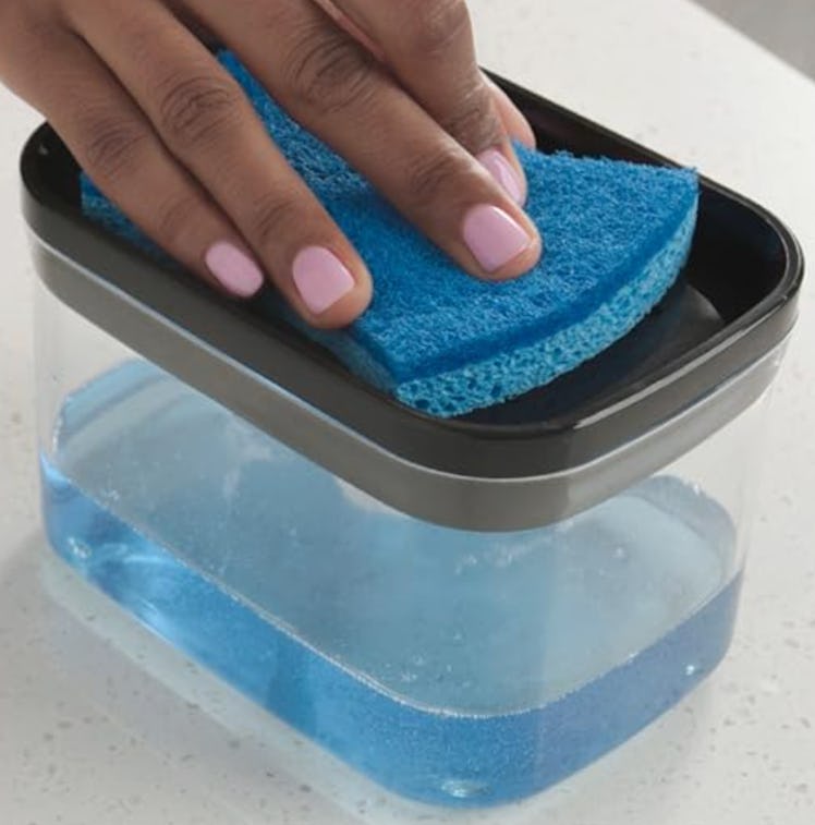 MR.SIGA Dish Soap Dispenser With Sponge Holder