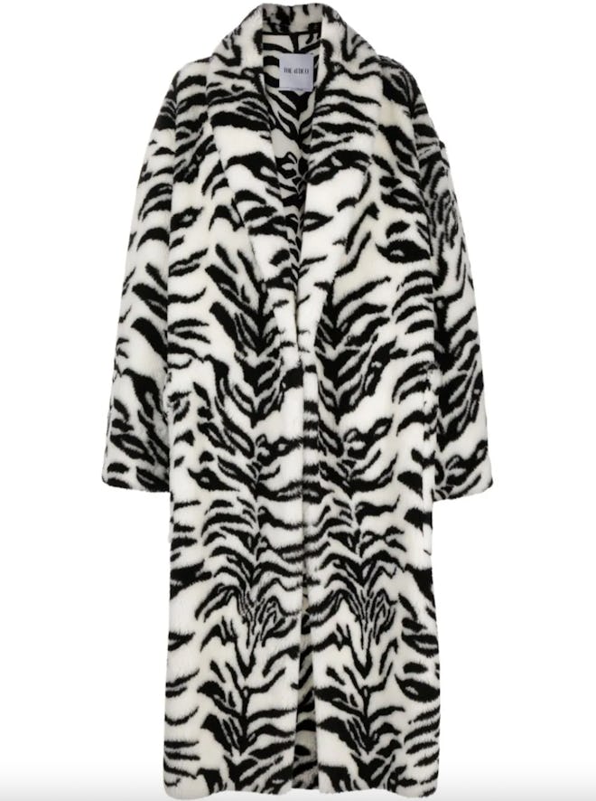 The Attico Zebra-print Faux-fur Coat