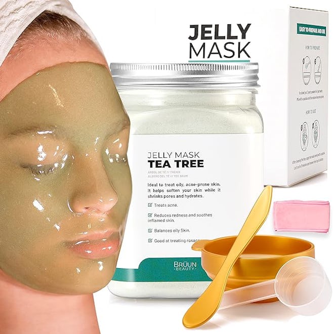 BRÜUN Peel-Off Tea Tree Jelly Mask for Face Care (30-35 Treatments)