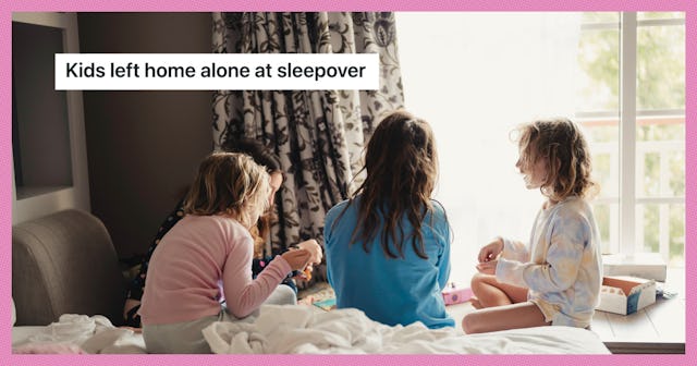 A mom is upset that her 8-year-old daughter was left home alone at a sleepover. 