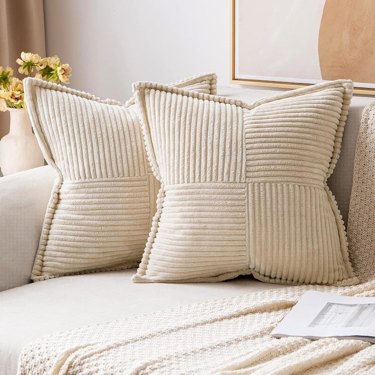 MIULEE Corduroy Pillow Covers (Set of 2)