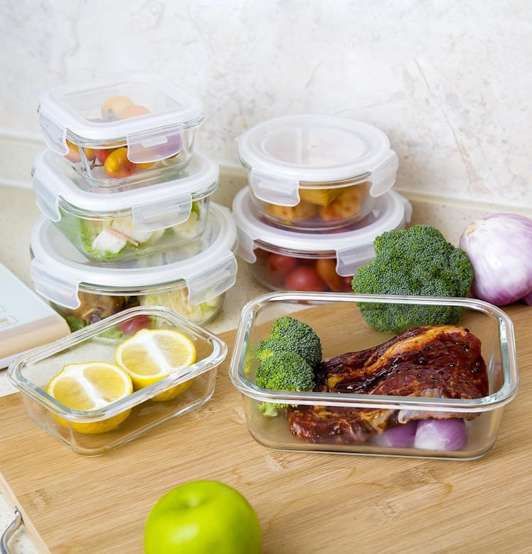 Bayco Glass Storage Containers with Lids (Set of 9)