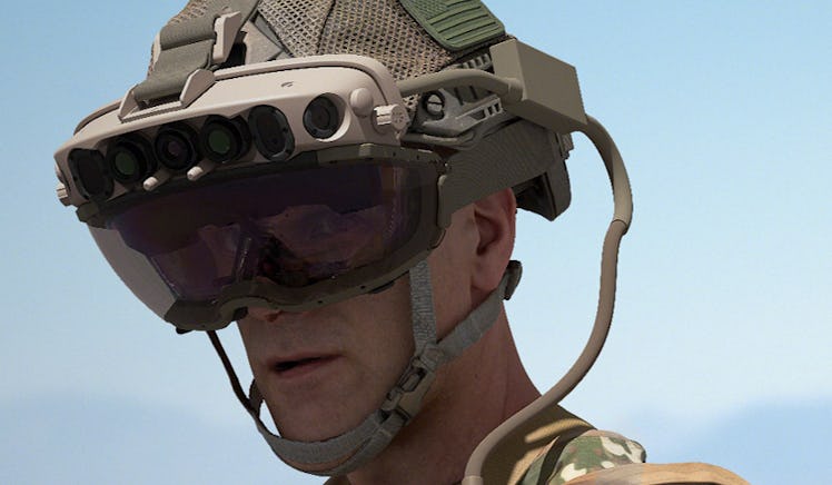 Microsoft's custom HoloLens headset for the military.