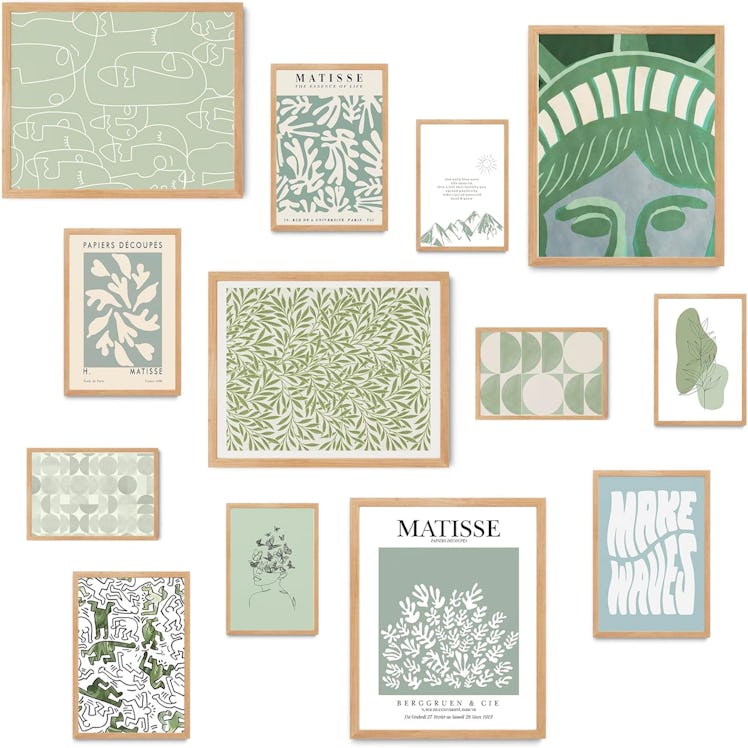 Fardes Sage Green Gallery Wall Art Set