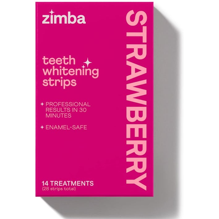Zimba Strawberry Flavored Teeth Whitening Strips (14 Day Treatment)